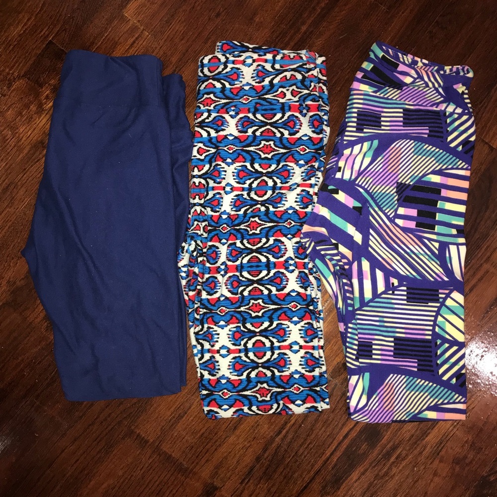 Lularoe one size leggings lot of 3